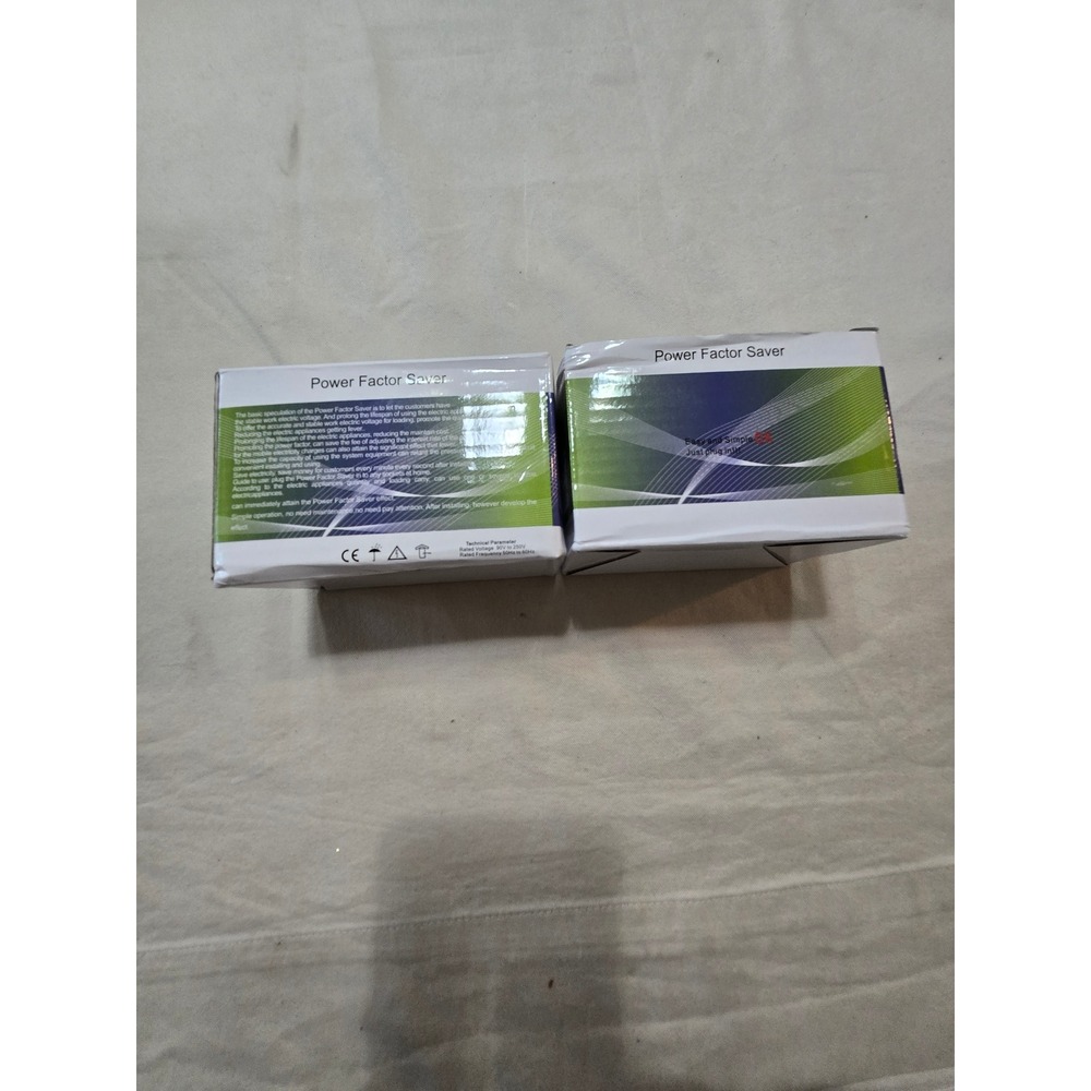 2 Pack Power Factor Saver Electricity Energy Saving Device 90V-250V Plug-In